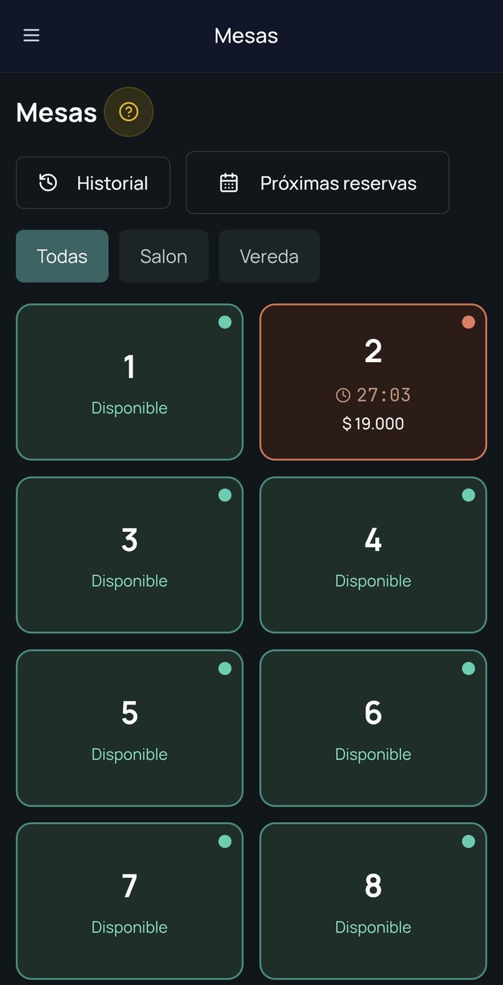 App Meseros — mapa de mesas